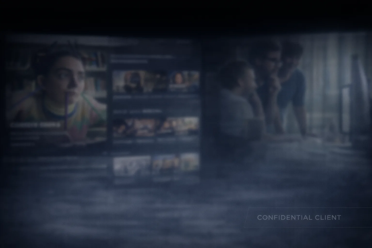 Confidential client visual for a partner hub content operations platform.
